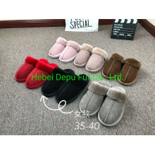 High Quality Sheepskin Slippers in Pink Color